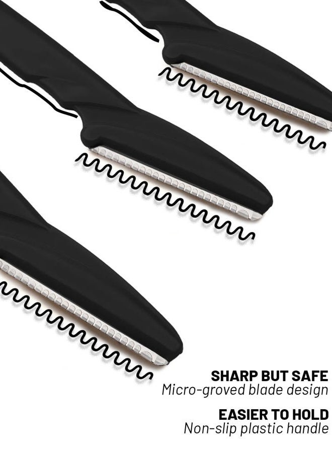 SWEETV Dermaplaning Tool for Face, 30 Pcs Dermaplane Razor for Face, Multipurpose Face Razors for Women and Men, Black - Image 2