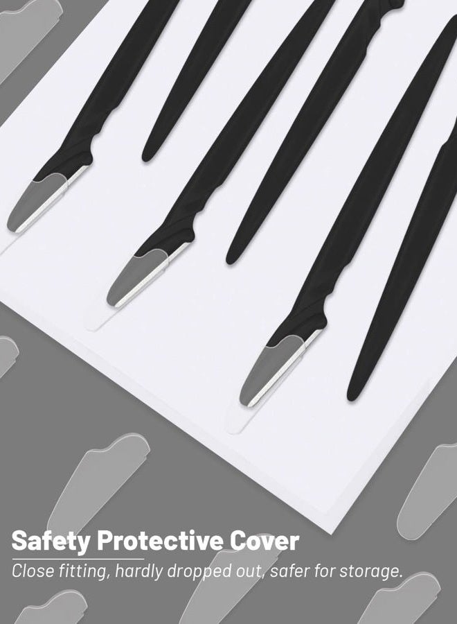 SWEETV Dermaplaning Tool for Face, 30 Pcs Dermaplane Razor for Face, Multipurpose Face Razors for Women and Men, Black - Image 4
