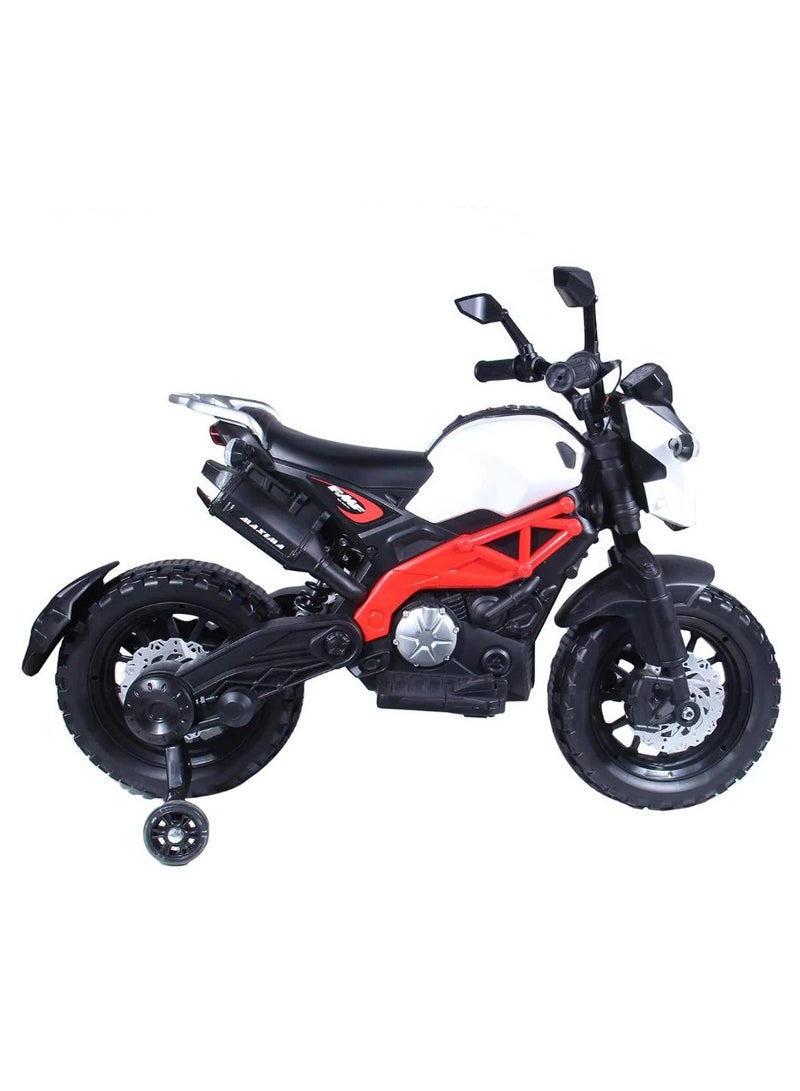 Amsham Toys KTM Model Kids Style Ride on Bike - White & Red - Image 2