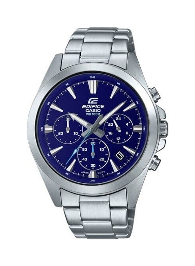 CASIO Men Men Watch Edifice Analog Chronograph Blue Dial Stainless Steel Band EFV-630D-2AVUDF - Image 1