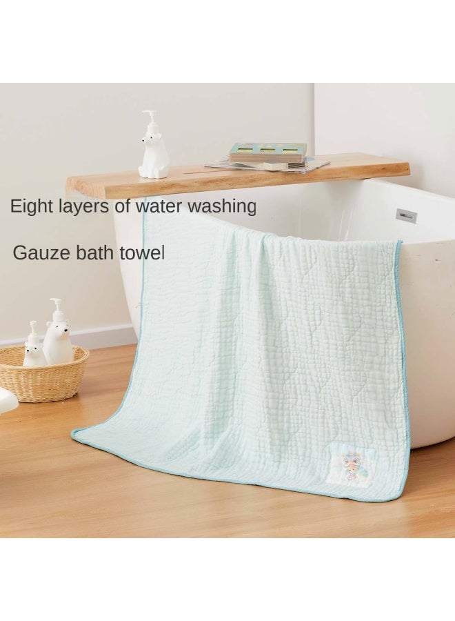 القطن الخالص 【موصى به من قبل Guo Jingjing】منشفة شاش سميكة دافئة 100% قطن 8 طبقات، لفافة استحمام ناعمة للأطفال - Image 2