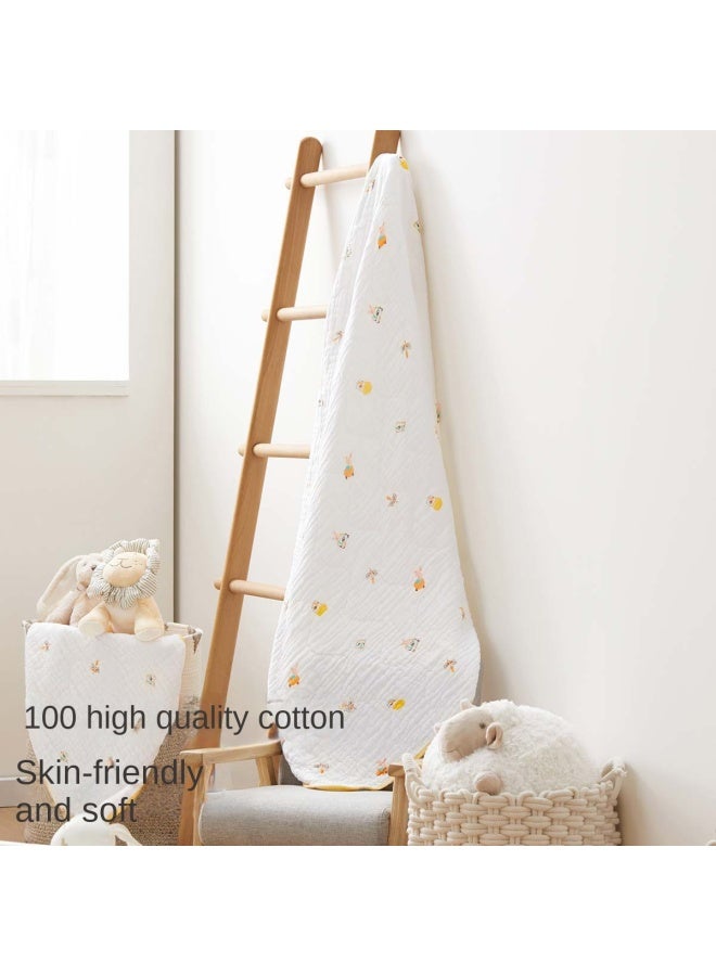 القطن الخالص 【موصى به من قبل Guo Jingjing】منشفة شاش سميكة دافئة 100% قطن 8 طبقات، لفافة استحمام ناعمة للأطفال - Image 5