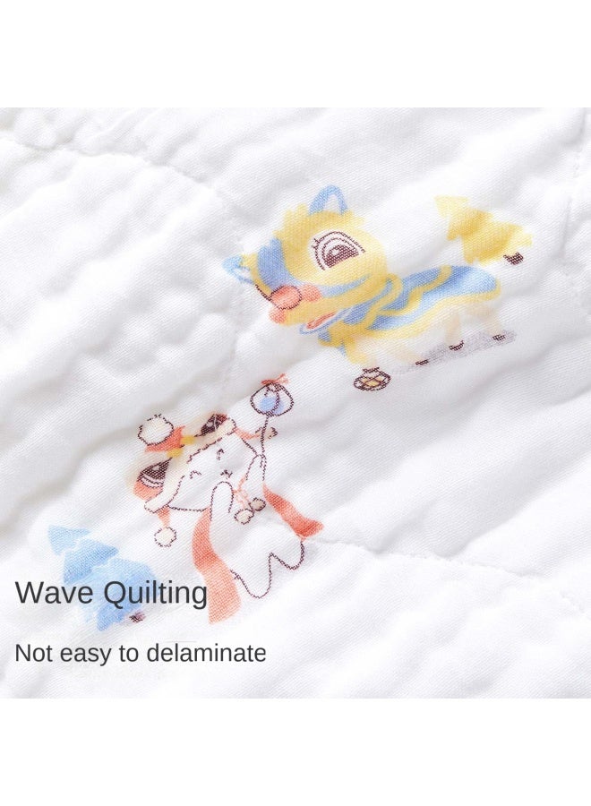 القطن الخالص 【موصى به من قبل Guo Jingjing】منشفة شاش سميكة دافئة 100% قطن 8 طبقات، لفافة استحمام ناعمة للأطفال - Image 3