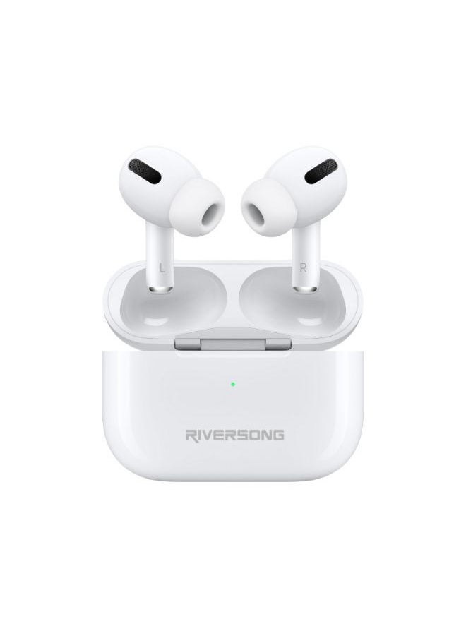 RIVERSONG Airfly L7 True Wireless Stereo Earbuds, Touch Control, Sweat Proof, White Color  - Image 1