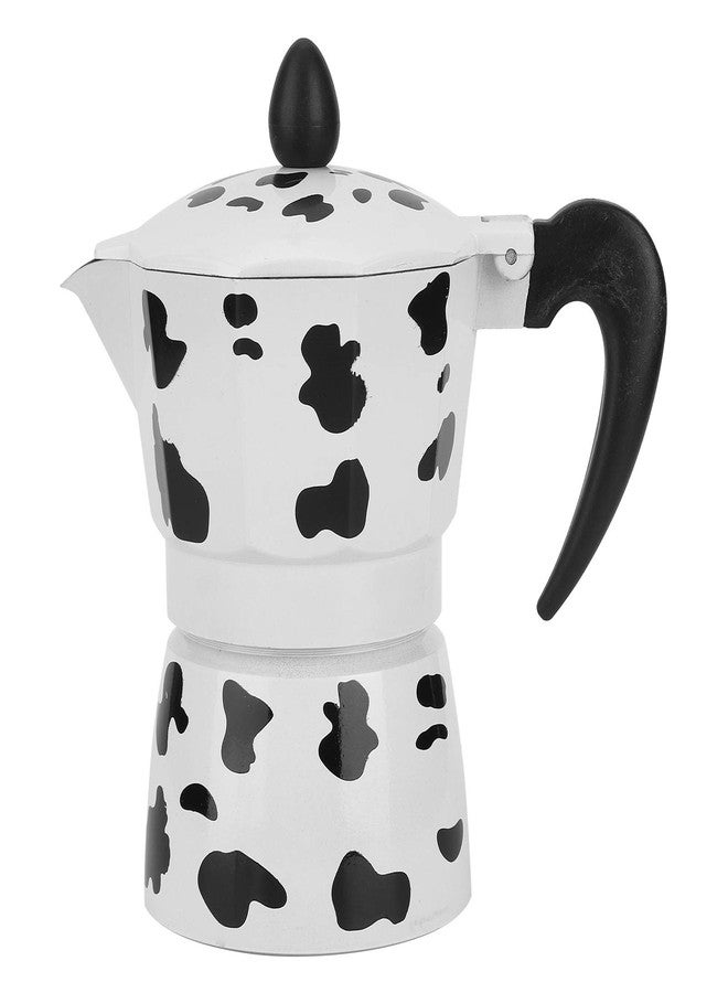 Dpofirs Aluminium Coffee Pot - Coffee Maker - Milk Cow Color Pot - for Home,Office Coffee(3 cups milk cow color 150ML) - Image 1