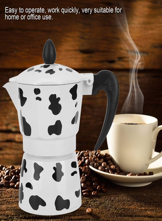 Dpofirs Aluminium Coffee Pot - Coffee Maker - Milk Cow Color Pot - for Home,Office Coffee(3 cups milk cow color 150ML) - Image 5