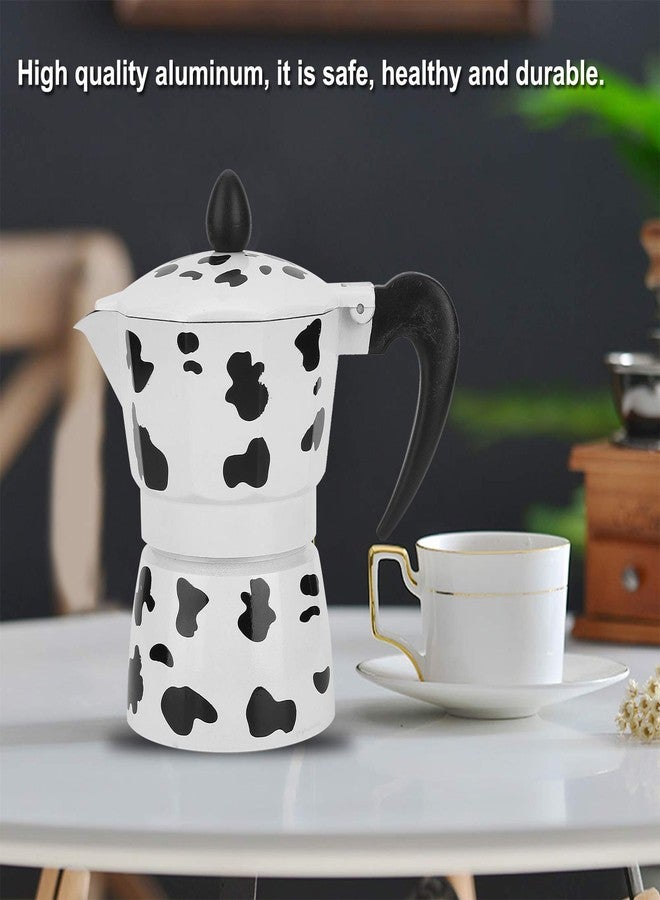 Dpofirs Aluminium Coffee Pot - Coffee Maker - Milk Cow Color Pot - for Home,Office Coffee(3 cups milk cow color 150ML) - Image 2