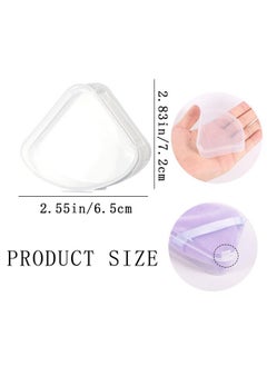 8 Pcs Triangle Powder Puffs Holder Cases Clear Makeup Sponge Protective Container Portable Beauty Blender Holder Reusable Dust-Proof Pocket Cosmetic Puff Box For Travel (Transparent) - pzsku/ZC74266BEEB55AABA5FFDZ/45/_/1734437921/d29af82a-e4b4-4108-8678-0a9792f9555a