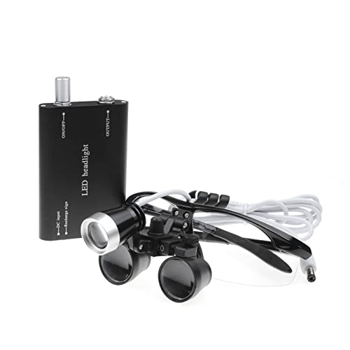Aphrodite New 3.5x 420mm Surgical Binocular Loupes +Head Light Lamp +Aluminum Box(Black) - Image 4