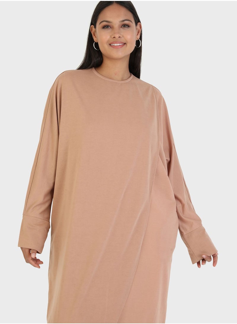Modanisa - Crew Neck Pocket Detail Tunic - Image 1