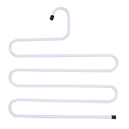 Everbuy Iron Stainless Steel s Multi-Layered Pants Rack, Pants Hanger Rack Multifunction S-Type Magic Pants Rack Lengthened (Multicolor, Pack of 4) - Image 3