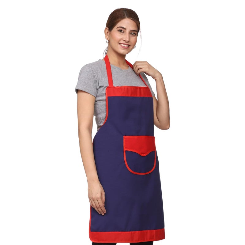 JMi Plain Waterproof Apron With Front Designer Pocket For Kitchen , Cooking , Dusting , Home. (Pack of 2) - Image 4