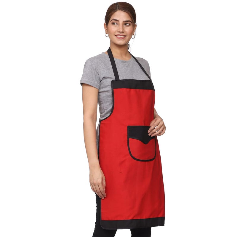JMi Plain Waterproof Apron With Front Designer Pocket For Kitchen , Cooking , Dusting , Home. (Pack of 2) - Image 5