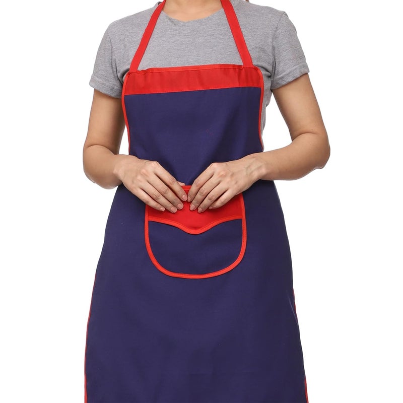 JMi Plain Waterproof Apron With Front Designer Pocket For Kitchen , Cooking , Dusting , Home. (Pack of 2) - Image 2