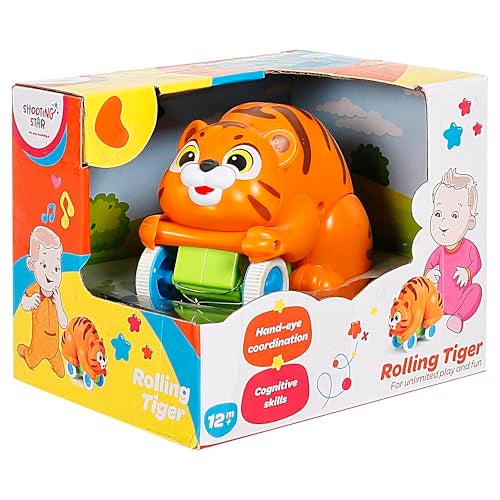 Shooting Star Rolling Tiger – Fun Push & Roll Toy for Toddlers, Motor Skills Development, 12M+ - Image 1