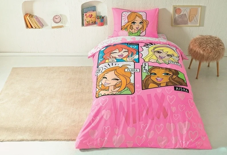 تي اي Crown Licensed Win x Girls Club Cotton Single Duvet Cover Set