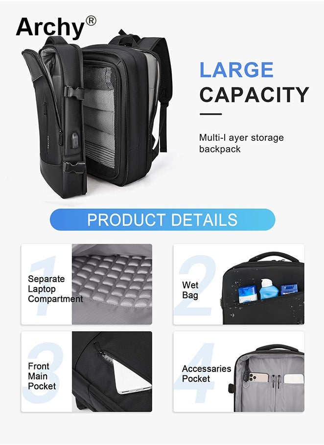 Archy - Carry-On Luggage Backpack Unisex Backpack External Charging Interface Wet and Dry Separation - Image 1