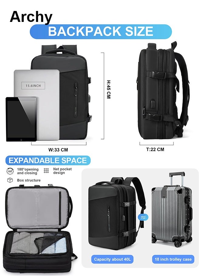 Archy - Carry-On Luggage Backpack Unisex Backpack External Charging Interface Wet and Dry Separation - Image 1