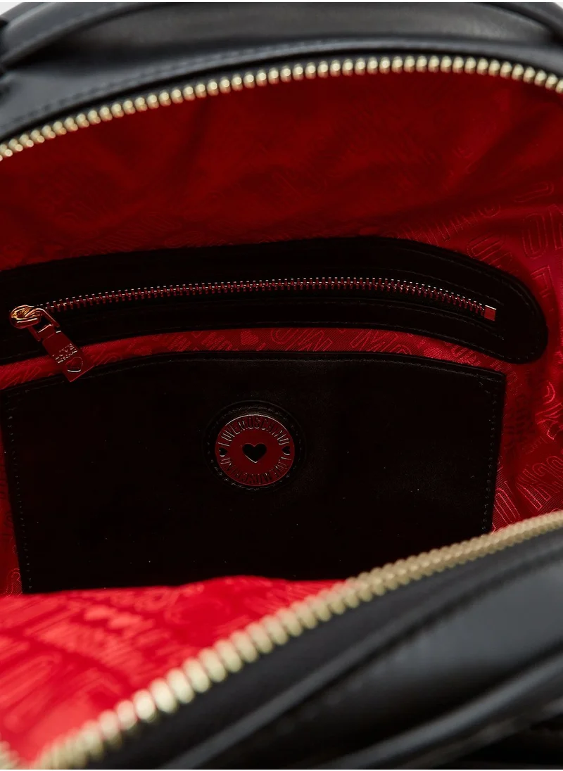 Love Moschino Heart Embossed Backpack
