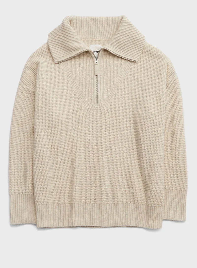 Aerie Quarter Zippered Sweater