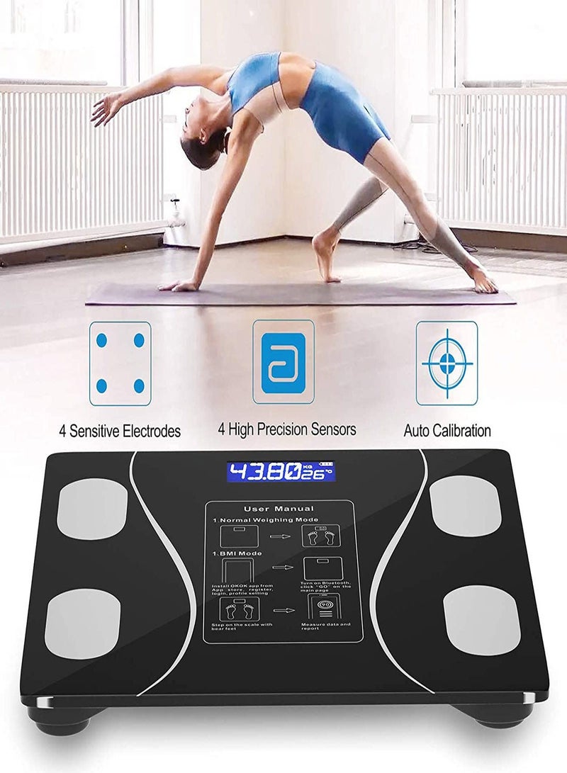 Smart Body Fat Scale, Bluetooth Body Fat Monitors Digital Scale for Bathroom Scale Measure Weight, Body Fat BMI Body Composition Analyzer, Smartphone Application, Bluetooth synchronous Scale - Image 4