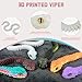 Binvin 3D Printed AnimalsSnake Viper3D Printed Snake Toys Articulated Snake 3D Printed Animals Animal Model Ornaments Creative Funny Toy Festival Gift for Frends Black Gold 29Inch - Image 3