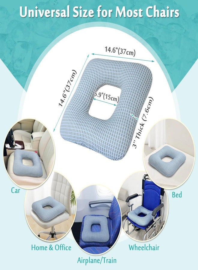 AOSSA Bed Sore Cushions for Butt Positioning Pillow Pressure Ulcer Cushion Medical Pressure Relief Sleeping Pillow After Surgery Positioner Wedge Turning Back Leg Coccyx Support Sitting Seat Cushion - Image 2