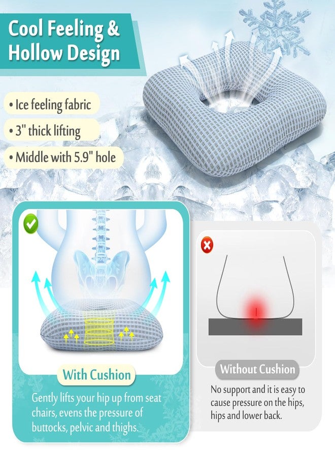 AOSSA Bed Sore Cushions for Butt Positioning Pillow Pressure Ulcer Cushion Medical Pressure Relief Sleeping Pillow After Surgery Positioner Wedge Turning Back Leg Coccyx Support Sitting Seat Cushion - Image 3