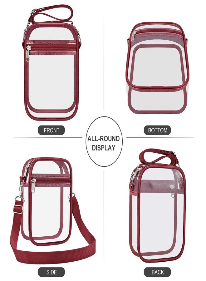 USPECLARE Clear Purse Stadium Clear Messenger Bag Stadium Approved for Men and Women Clear CrossBody Bag - Image 2