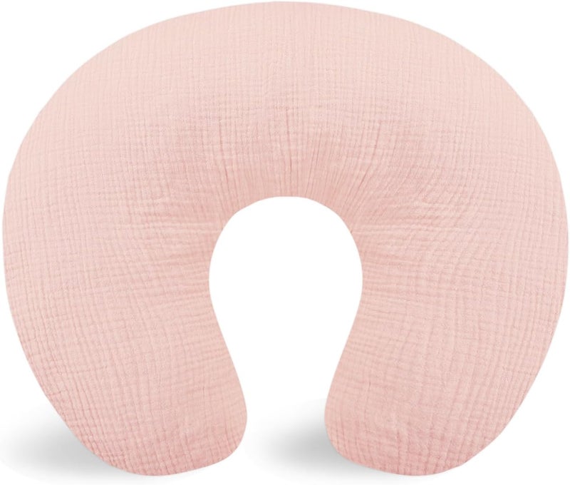 Hooyax Muslin Nursing Pillow Cover - Pink - Image 1