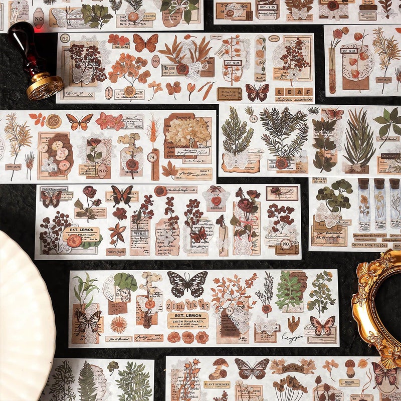 Ptyism 426 Pcs/24 Sheets Stickers for Scrapbooking,Sticker for Journaling Scrapbooking Stickers for Scrapbooking Art Journal Bullet Journal Accessories - Image 4