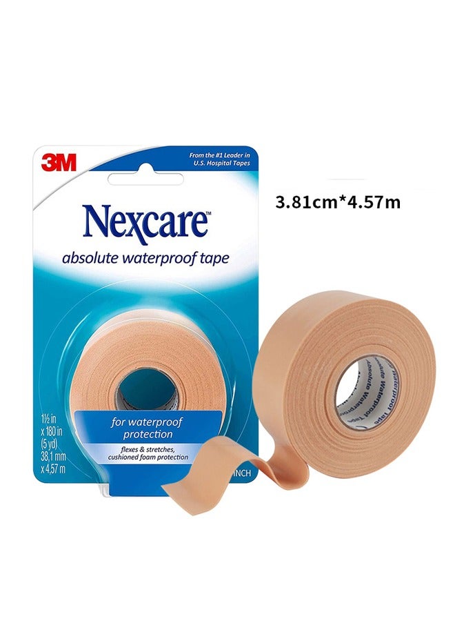 ثري ام nexcare المطلقة للماء الشريط ، الشريط رغوة مرنة الطبية ، يمكن أن تكون ثابتة على الضمادات والحفاظ على الجرح الجاف - 2.5 سم * 4.57 م / 3.81 سم * 4.57m ، 1 لفة الشريط - Image 2