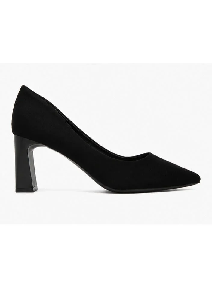 Ella Block Mid Heel Classic Pointed Toe Pumps