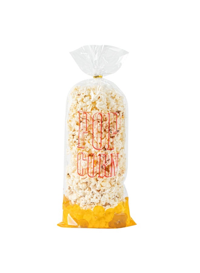 Restaurantware Bag Tek 17 x 7 Inch Popcorn Bags, 100 Greaseproof Popcorn Favor Bags - Hot & Cold Friendly, Freezable, Clear PE Plastic Carnival Popcorn Bags, For Event Favors Or Goodie Bags  - Image 2