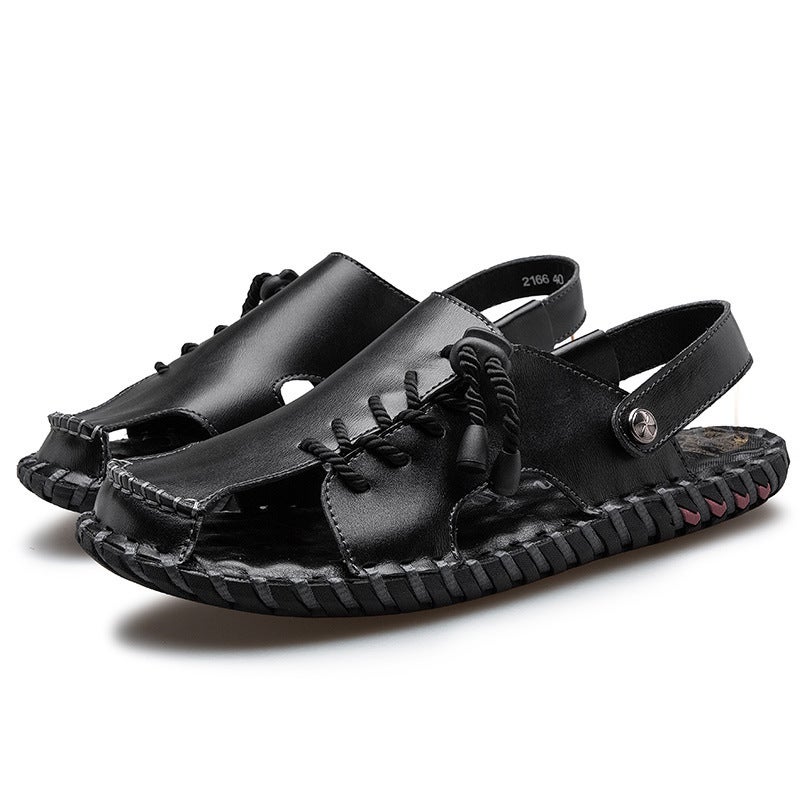 2025 Handmade Sandals Men'S Shoes Outdoor Casual Beach Wading Tracing Dual-Purpose Plus Size Men'S Shoes - Image 1