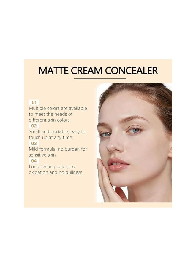 زيفوكو كونسيلر كريم مات ناعم إيفانيسيس، لوحة تلاشي بـ8 درجات، كريم مقاوم للماء لتغطية كاملة للبقع والتغطية، تركيبة خفيفة طويلة الأمد وآمنة، كريم تصحيح اللون (لون متوسط) - Image 3