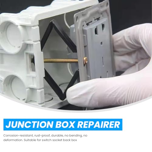 Serplex® 10Pcs 86 Type Switch Socket Cassette Wall Mount Switch Cassette Repairing Tool, Universal Outlet Repairer 86 Switch Bottom Box Repair Wall Socket Repair Device Electrical Base Box Repairers - Image 2