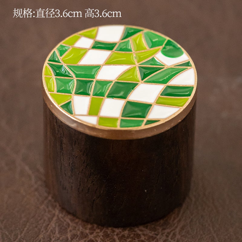 Ebony Cloisonne Lid Iron Pot Purple Sand Pot Lid Shelving Bowl Tea Pot Solid Wood Lid Tray Tea Tray Tray Accessories - Image 1