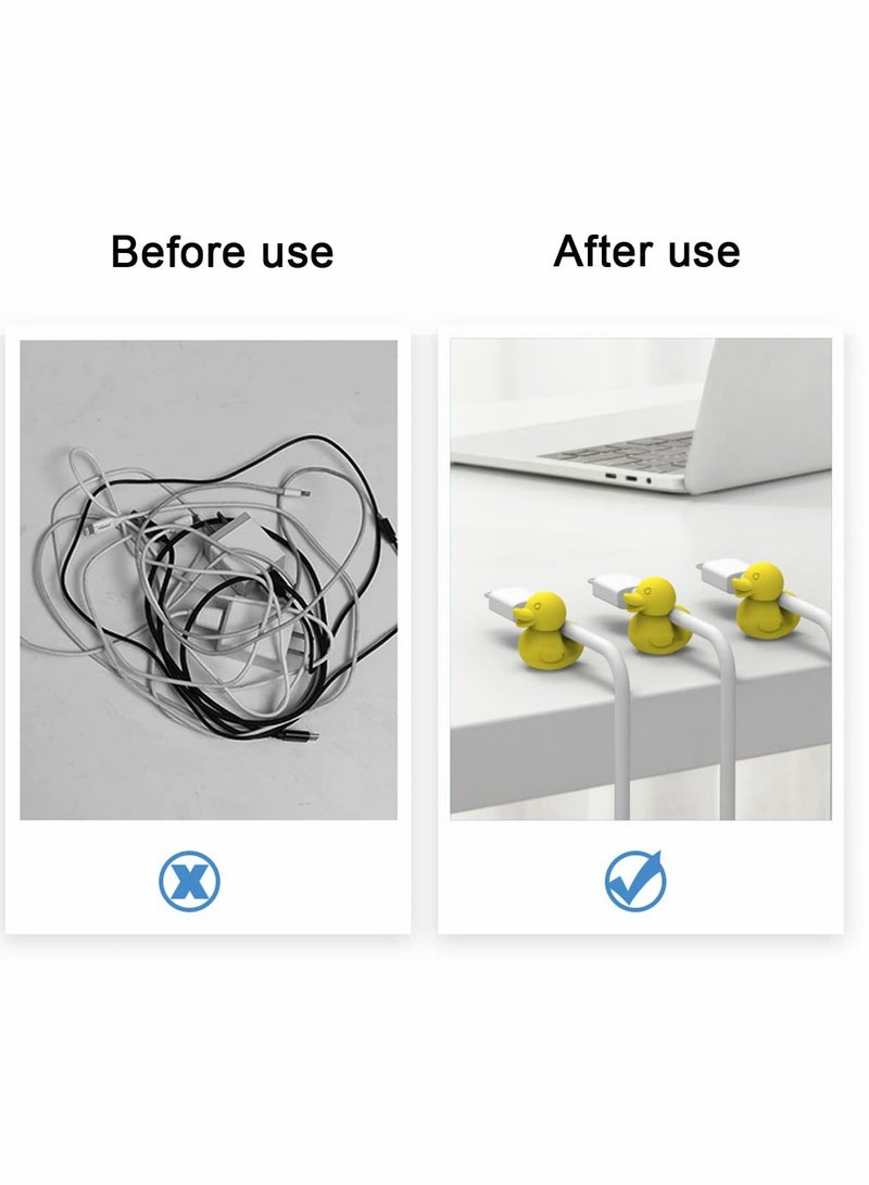 Excefore Cable Clips, 6 Pcs Self-Adhesive Colorful Earphone Charge Cords Organizer - Image 2