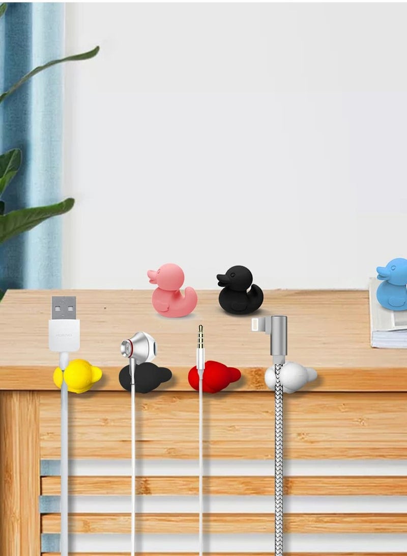 Excefore Cable Clips, 6 Pcs Self-Adhesive Colorful Earphone Charge Cords Organizer - Image 5