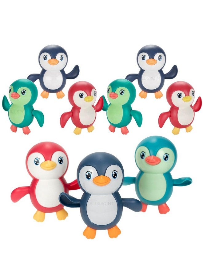 ألعاب حمام PLUSPOINT، مجموعة من 9 ألعاب حمام سباحة لطيفة على شكل بطريق للأطفال الصغار من سن 1 إلى 3 سنوات، ألعاب عائمة تعمل باللف للأطفال بعمر سنة واحدة، ألعاب مائية لحوض استحمام الأطفال حديثي الولادة، ألعاب حمام سباحة للأطفال في مرحلة ما قبل المدرسة