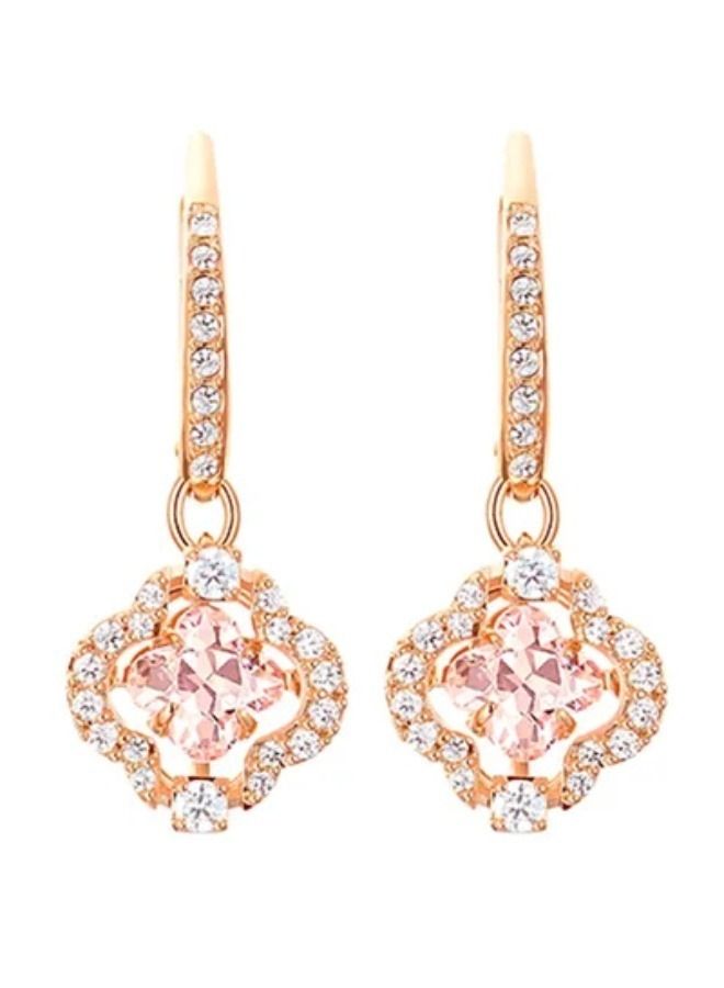 Chomel Sparkling Clover Dangle Earrings  - Image 2