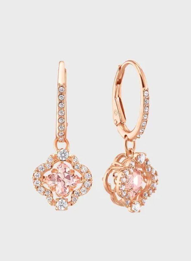 Chomel Sparkling Clover Dangle Earrings  - Image 1