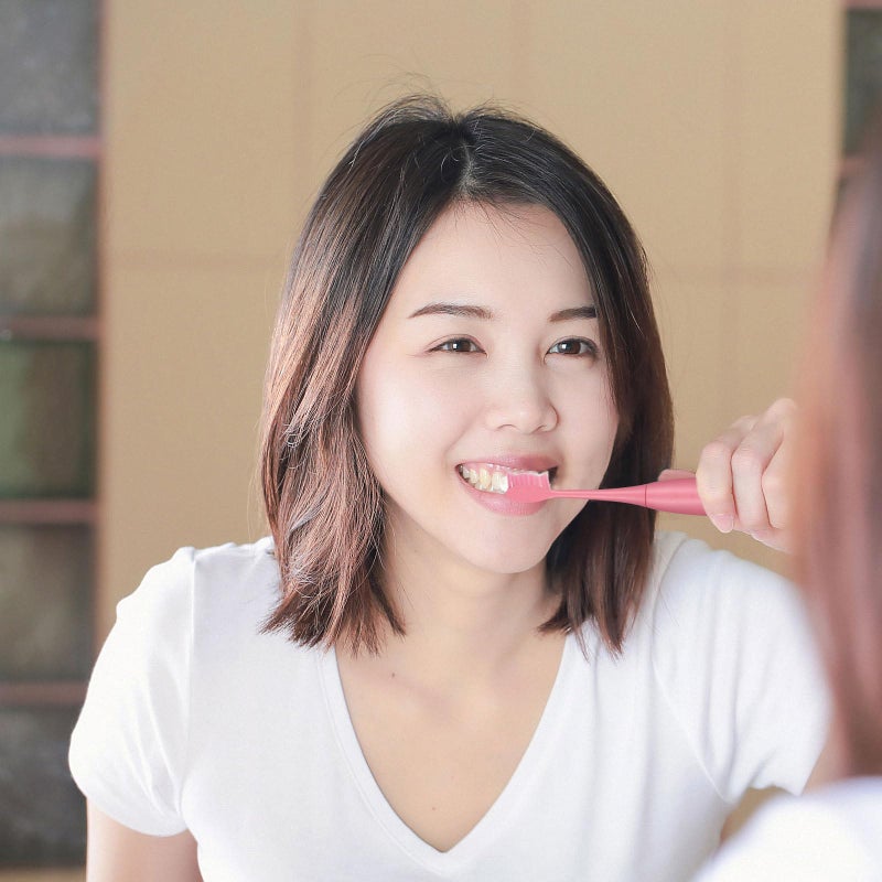 Pink Sonic Electric Toothbrush For Adults Portable Vibrating With Intelligent Cleaning - Image 5