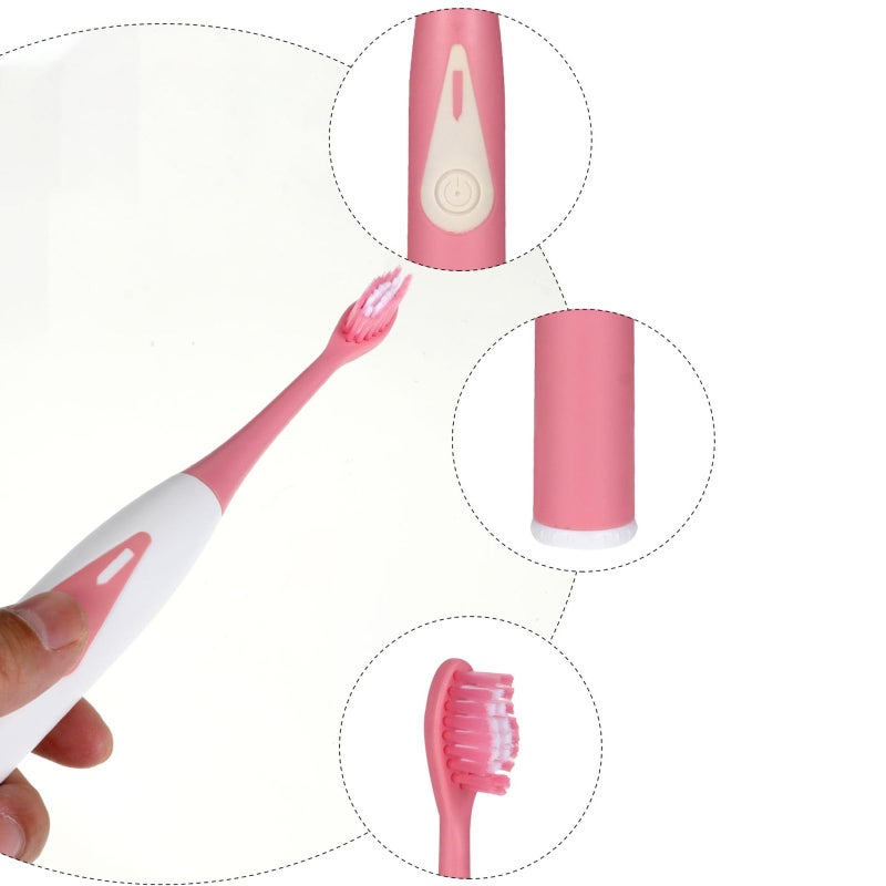 Pink Sonic Electric Toothbrush For Adults Portable Vibrating With Intelligent Cleaning - Image 4