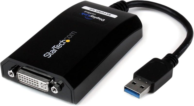 Star Tech .com USB 3.0 to DVI / VGA Adapter - 2048x1152 - External Video & Graphics Card - Dual Monitor Display Adapter Cable - Supports Mac & Windows (USB32DVIPRO) - Image 1