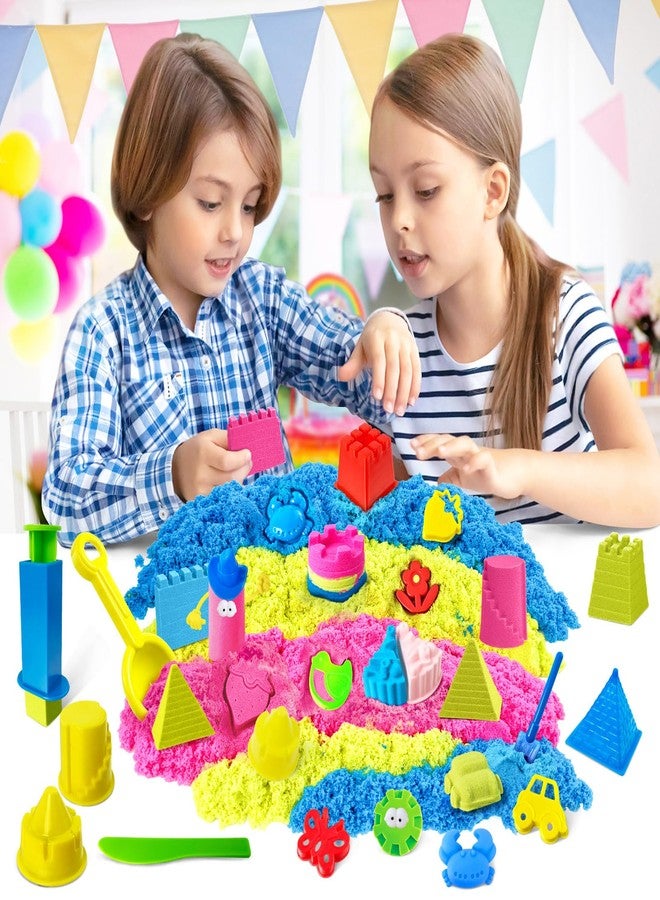 ESSENSON Sensory Bin - 52 PCS Play Sand Kit with 3lbs Magical Sand, Beach Toys Castle Molds Sand Molds, Sensory Toy Sandbox, Kids Gifts for Girls and Boys - Image 4