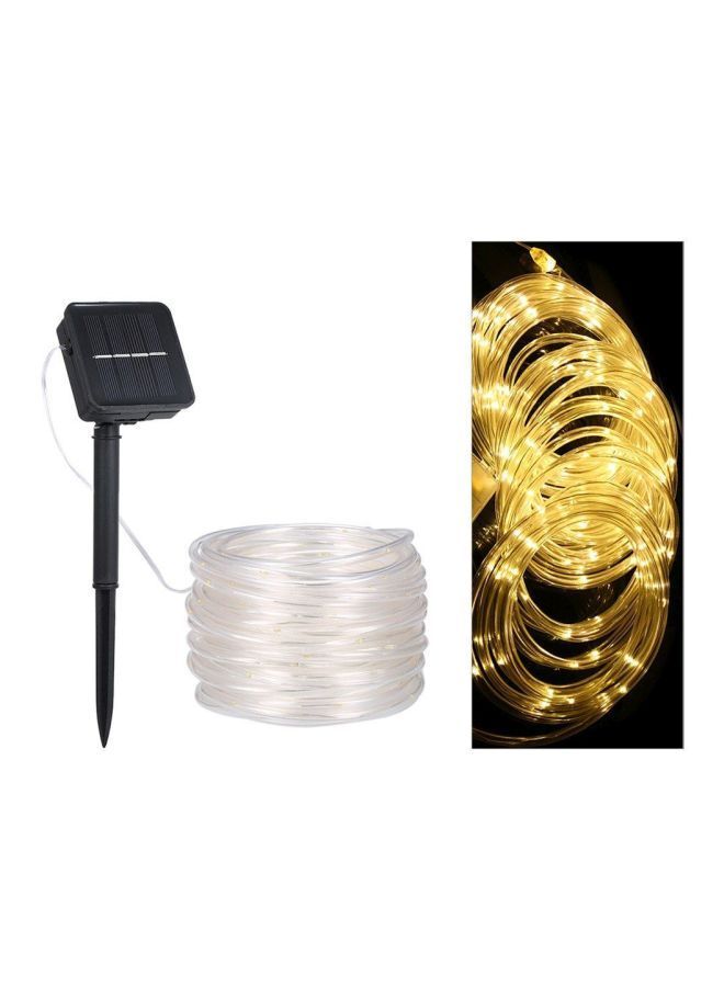 NIBEMINENT Solar Powered LED Rope Light Yellow 12meter - Image 2