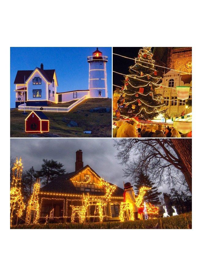 NIBEMINENT Solar Powered LED Rope Light Yellow 12meter - Image 3