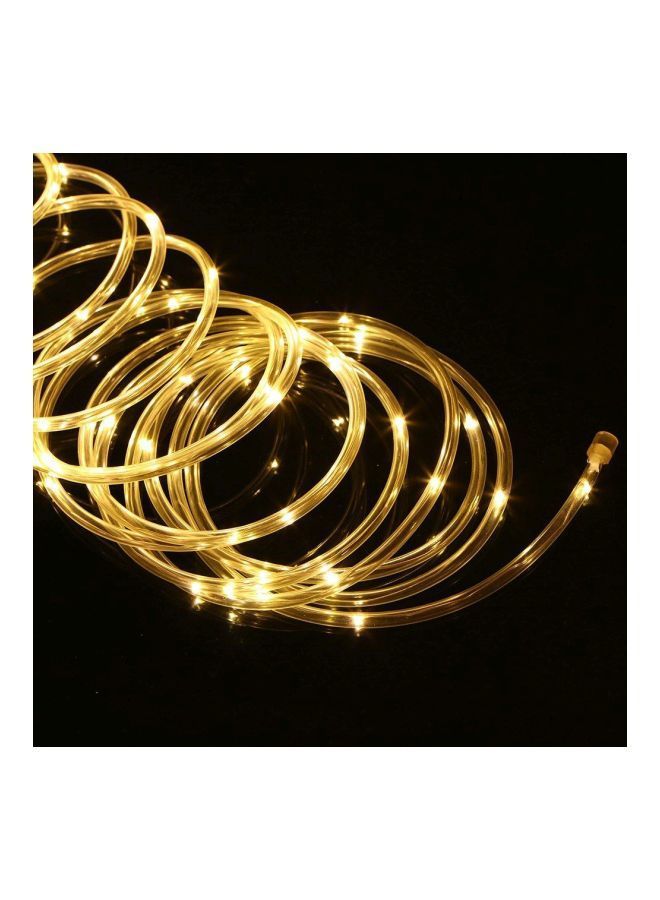 NIBEMINENT Solar Powered LED Rope Light Yellow 12meter - Image 4